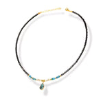 Collier Pierres Hématite et Apatite "Duetto" - Vignette | Lithothérapie Naturelle