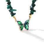 Collier Pierres Malachite "Butterfly" - Vignette | Lithothérapie Naturelle
