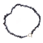 Collier Pierres Obsidienne Neige "Élégance" - Vignette | Lithothérapie Naturelle