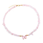 Collier Pierres Quartz Rose "Butterfly" - Vignette | Lithothérapie Naturelle