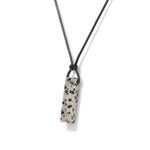 Pendentif "Rectangle" Jaspe Dalmatien - Vignette | Lithothérapie Naturelle