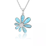 Pendentif Larimar "Fleur d’Onde" - Vignette | Lithothérapie Naturelle