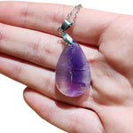 Pendentif Pierre Améthyste "Goutte d'eau" - Vignette | Lithothérapie Naturelle