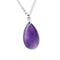 pendentif en pierre d'améthyste "Goutte d'eau", cadeau de lithothérapie homme ou femme