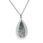 Pendentif Pierre Cristal de Roche "Goutte d'eau" - Vignette | Lithothérapie Naturelle