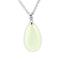 pendentif pierre jade vert "Goutte d'eau", cadeau de lithothérapie homme ou femme
