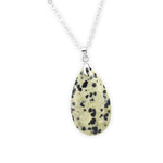 Pendentif Pierre Jaspe Dalmatien "Goutte d'eau" - Vignette | Lithothérapie Naturelle