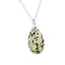pendentif en pierre de jaspe dalmatien "Goutte d'eau", cadeau de lithothérapie homme ou femme