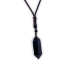 Pendentif Prisme d'Obsidienne Noire - Vignette | Lithothérapie Naturelle