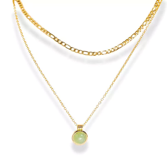 collier Pierre aventurine "Lola", cadeau de lithothérapie homme, femme et ados