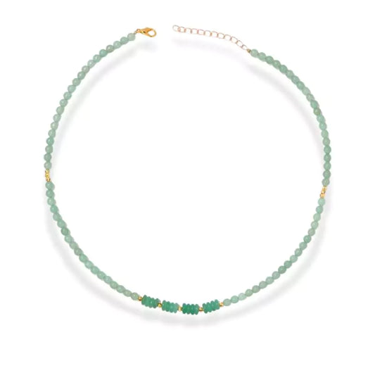 collier Pierres aventurine " Victoria", cadeau de lithothérapie homme, femme et ados