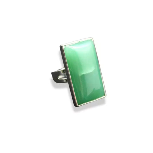 Bague Pierre aventurine ajustable, cadeau lithothérapie femme, homme et ados
