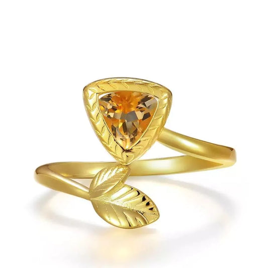 bague Pierre Citrine "Mystic", cadeau femme