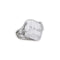 bague pierre cristal de roche "Carré", cadeau homme, femme et ados