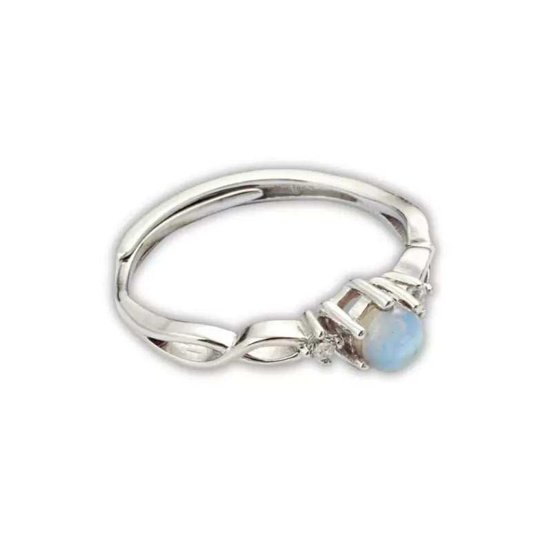 bague Pierre de Lune "Intuition"en argent, cadeau femme et ados