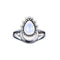 Bague Pierre de Lune "Intuition Céleste", cadeau femme et ados