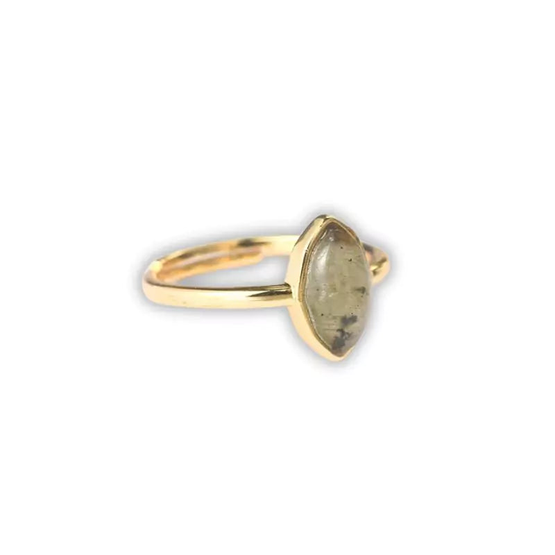 bague Labradorite "Éclat Boréal" en argent, cadeau femme 