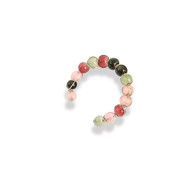 bague pierre tourmaline multicolore "fantaisie", cadeau de lithothérapie pour femme 