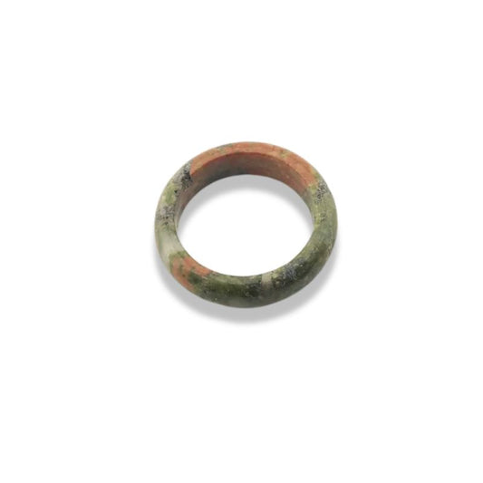 Bague Pierre Unakite"Zuzu", cadeau de lithothérapie pour femme, homme et adolescente