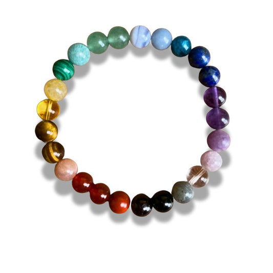 Bracelet 7 Chakras "Energy", cadeau de lithothérapie homme ou femme 