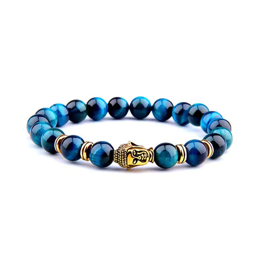 bracelet oeil de faucon "Buddha", cadeau lithothérapie femme et homme 