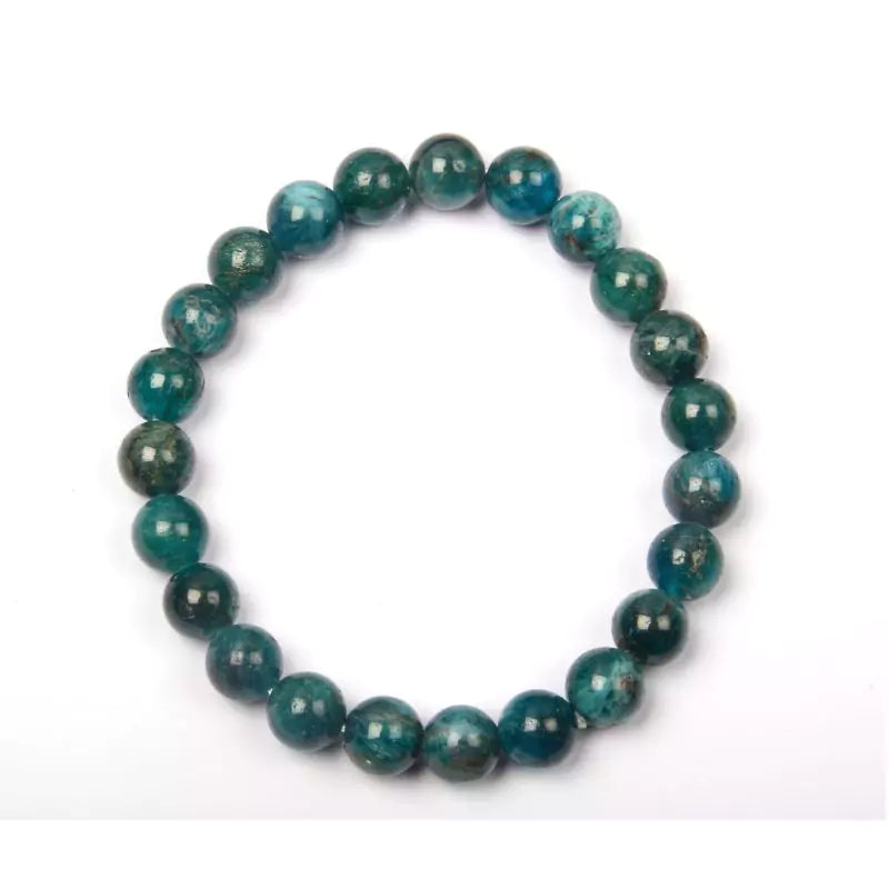 Bracelet Perles Chrysocolle 8 mm, cadeau de lithothérapie homme femme et ados