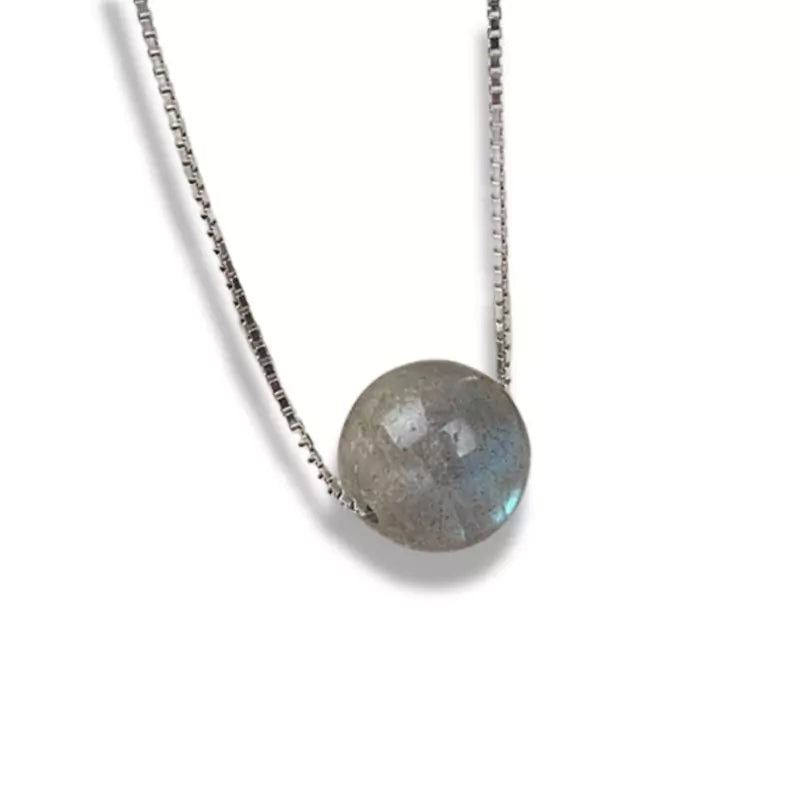 collier Lune de Labradorite, cadeau femme