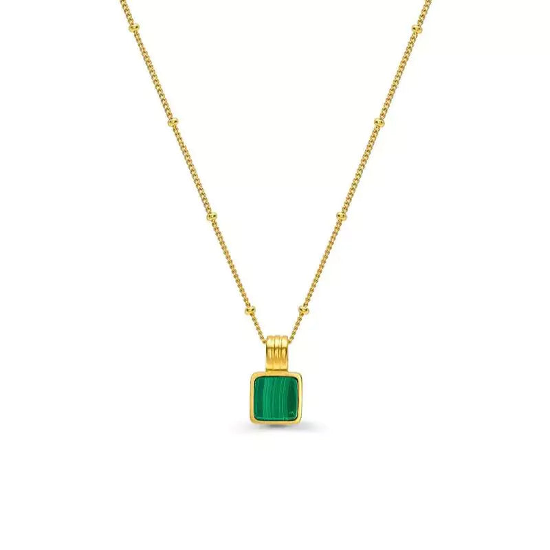 collier Malachite "Onde Verte" cadeau femme