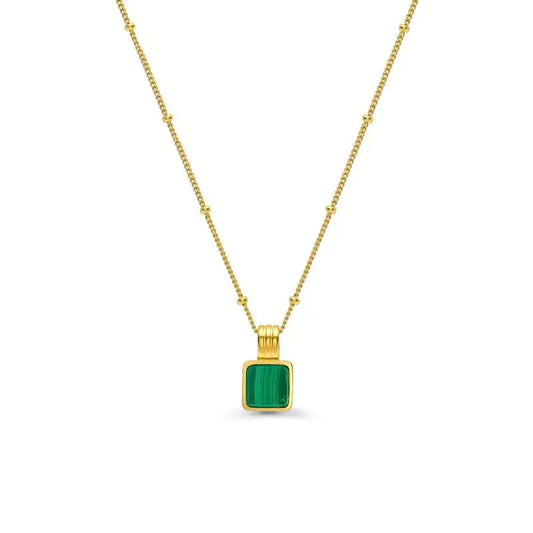 collier Malachite "Onde Verte" cadeau femme