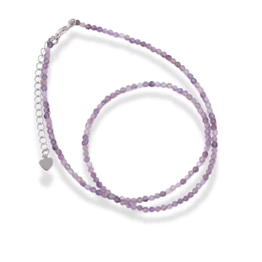  collier perles Améthyste "Secret" cadeau