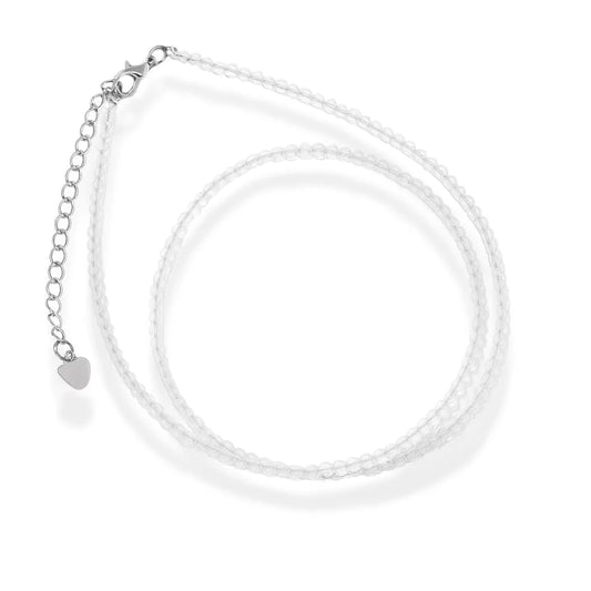  collier perles cristal de roche  "Secret" cadeau