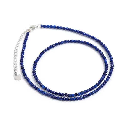 Collier Perles Lapis Lazuli "Secret"