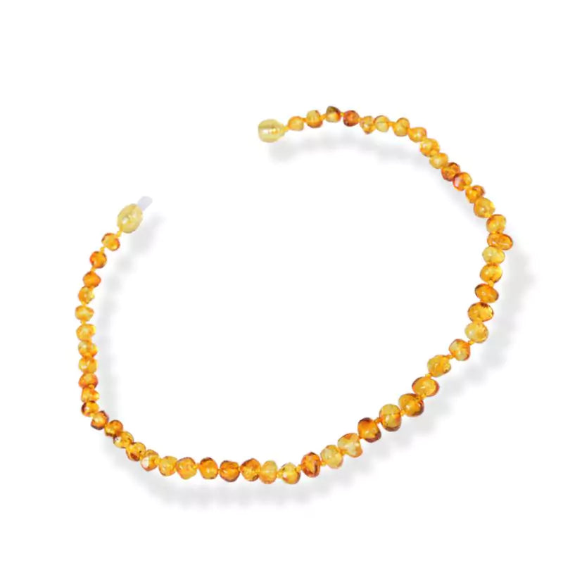 Collier pierre ambre de baltique, cadeau lithothérapie homme, femm, ados et enfant