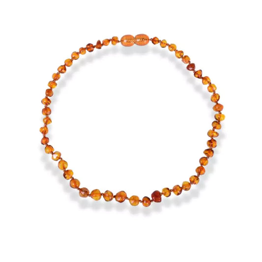 Collier pierre ambre brun de baltique, cadeau lithothérapie homme, femm, ados et enfant