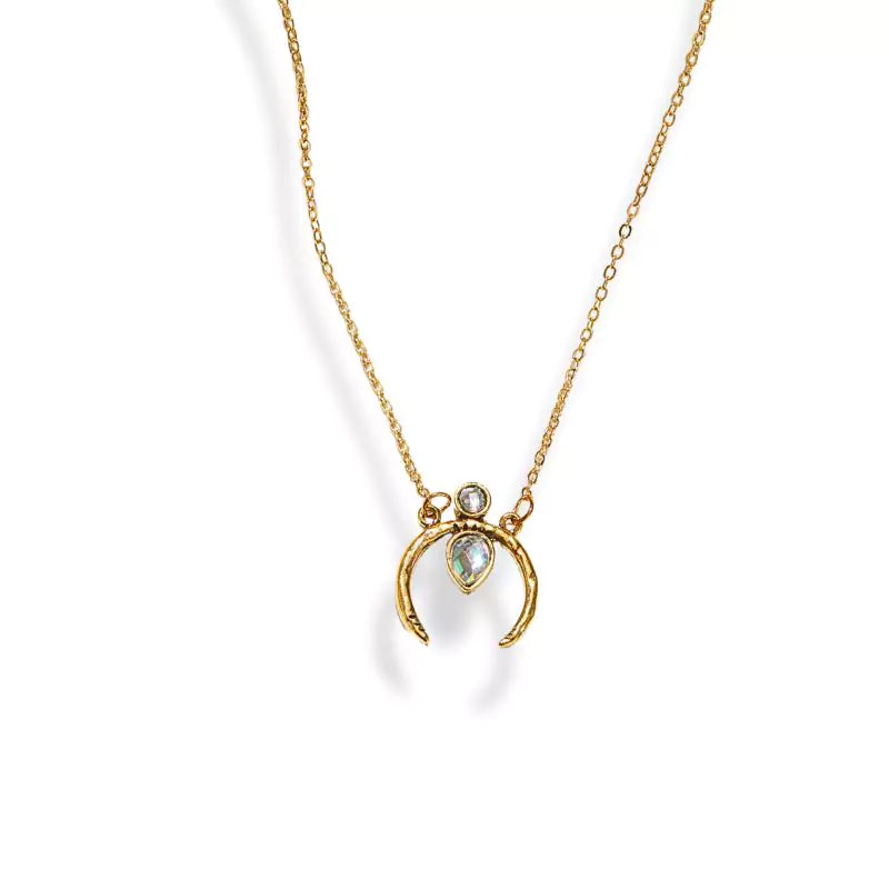 Collier Pierre de Lune "Luna", cadeau lithothérapie femme, homme et ados