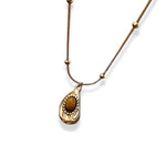 Collier Pierre Oeil de Tigre "Ovale" - Vignette | Lithothérapie Naturelle