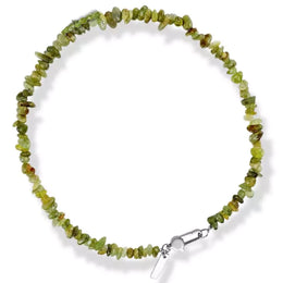 Collier Pierres péridot "Man", cadeau homme et ados garçon