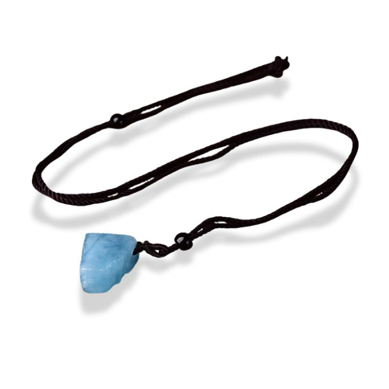Pendentif Aigue-marine "Brut", cadeau homme et femme