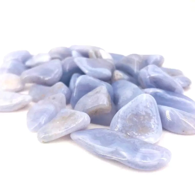 Pierres roulées Calcédoine bleue, cadeau lithothérapie homme et femme