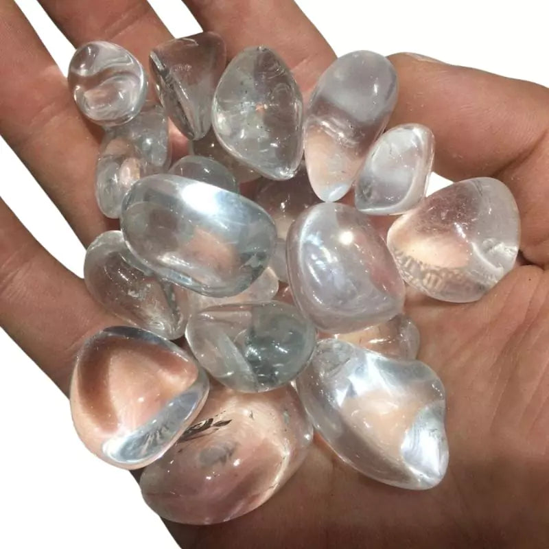 pierres roulées en cristal de roche, cadeau de lithothérapie femme