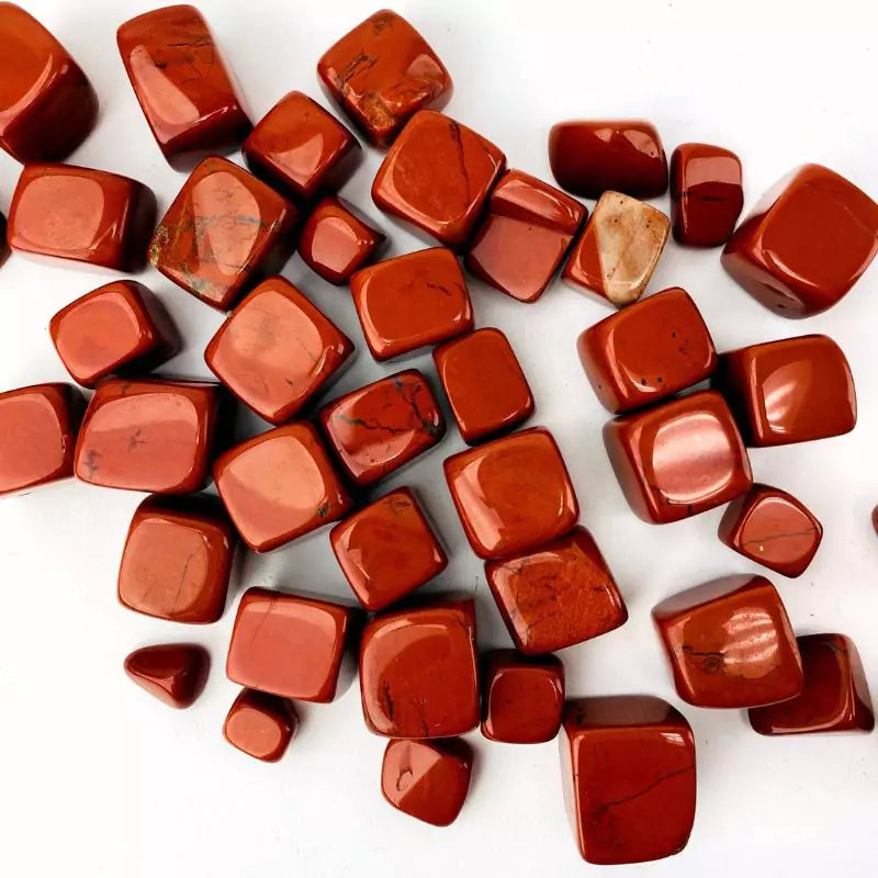 Pierres Roulées jaspe rouge, cadeau de lithothérapie homme et femme