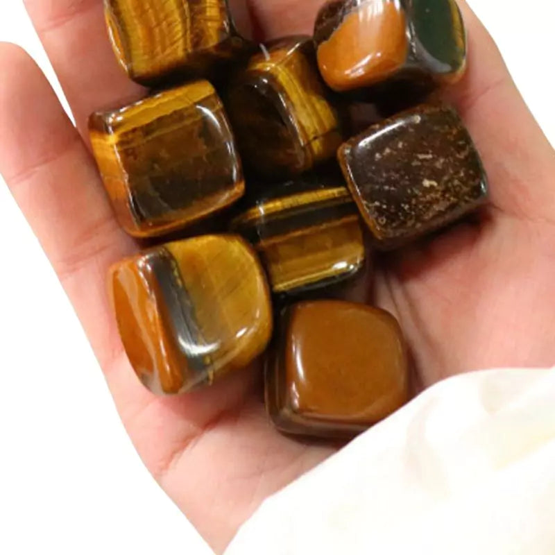 Pierres Roulées oeil de tigre, cadeau de lithothérapie pour homme et femme 